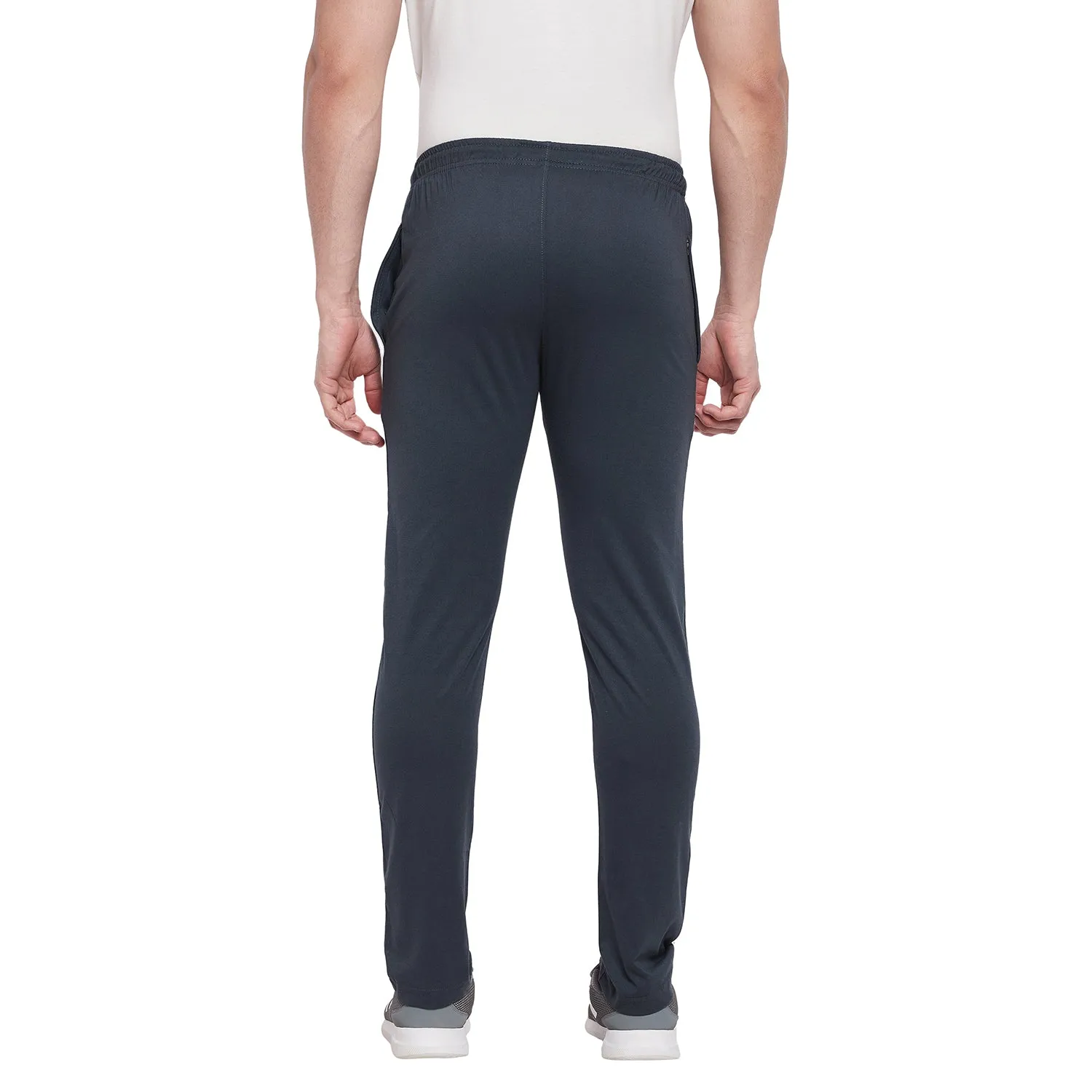 Neva Men's Sweatfree Trackpant with Single Side Zipped Pocket- Dark Grey