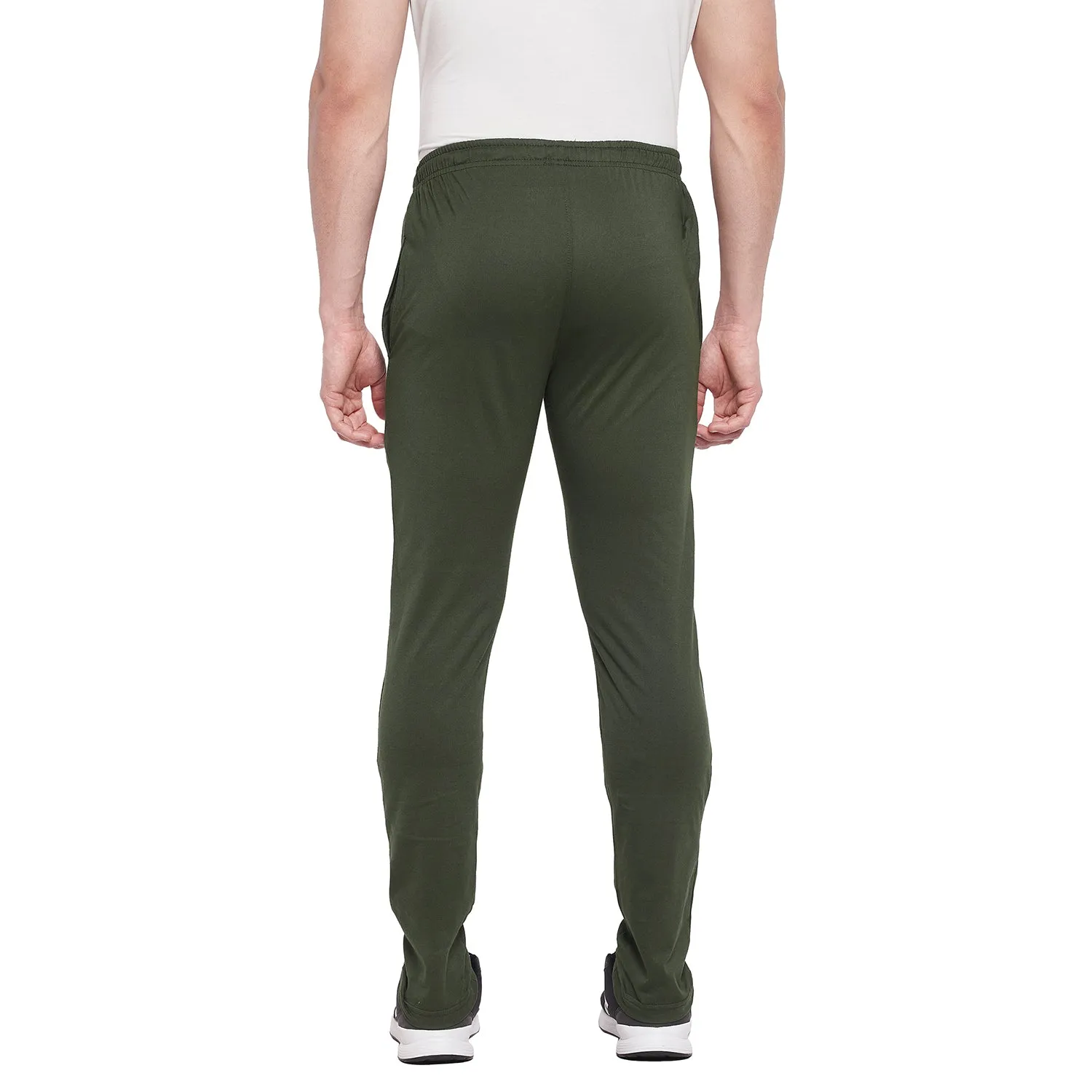 Neva Men's Sweatfree Trackpant with Single Side Zipped Pocket- Olive