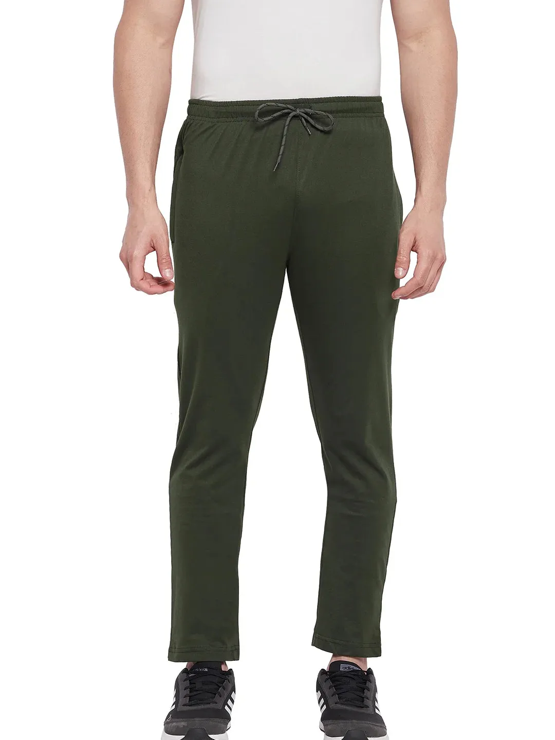 Neva Men's Sweatfree Trackpant with Single Side Zipped Pocket- Olive