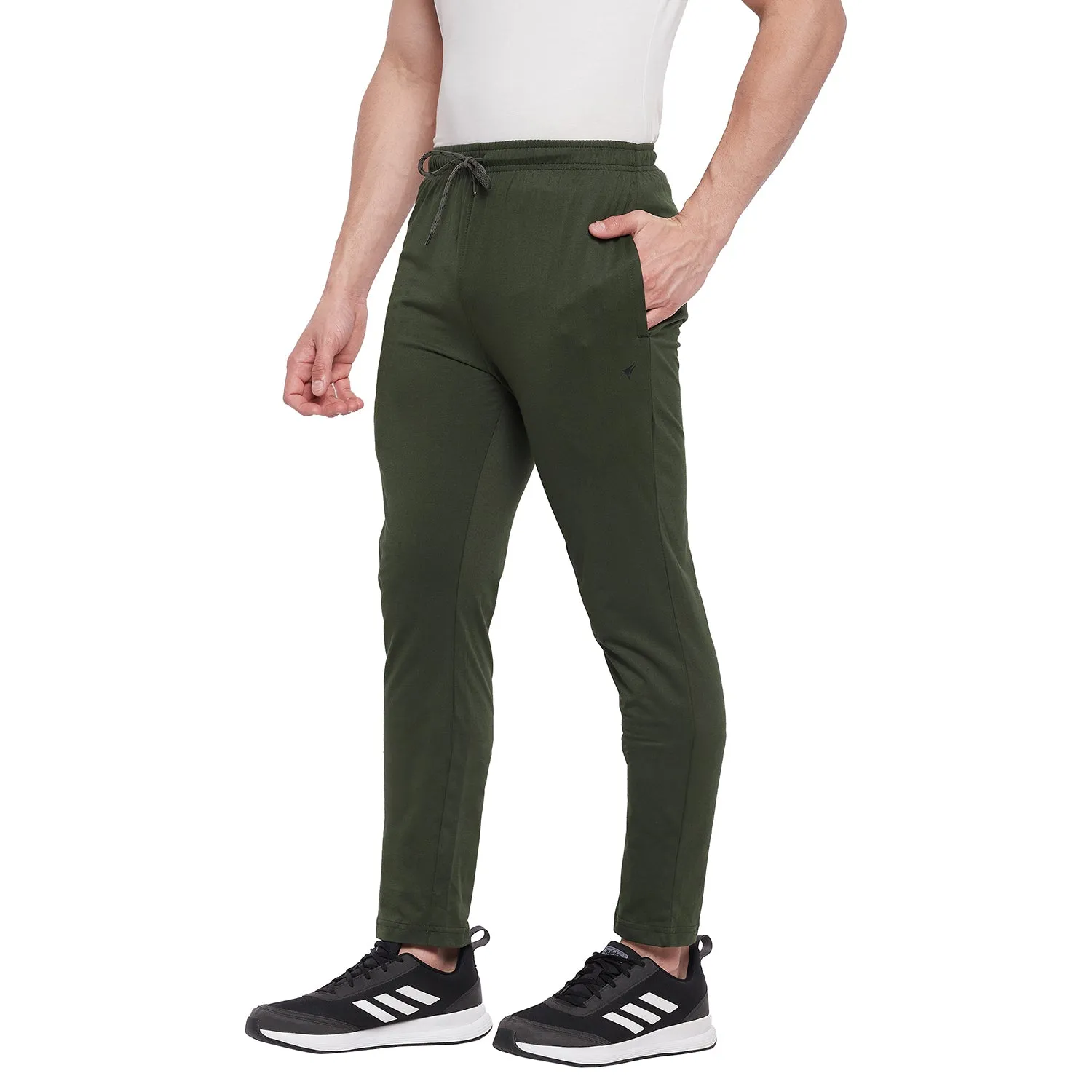 Neva Men's Sweatfree Trackpant with Single Side Zipped Pocket- Olive