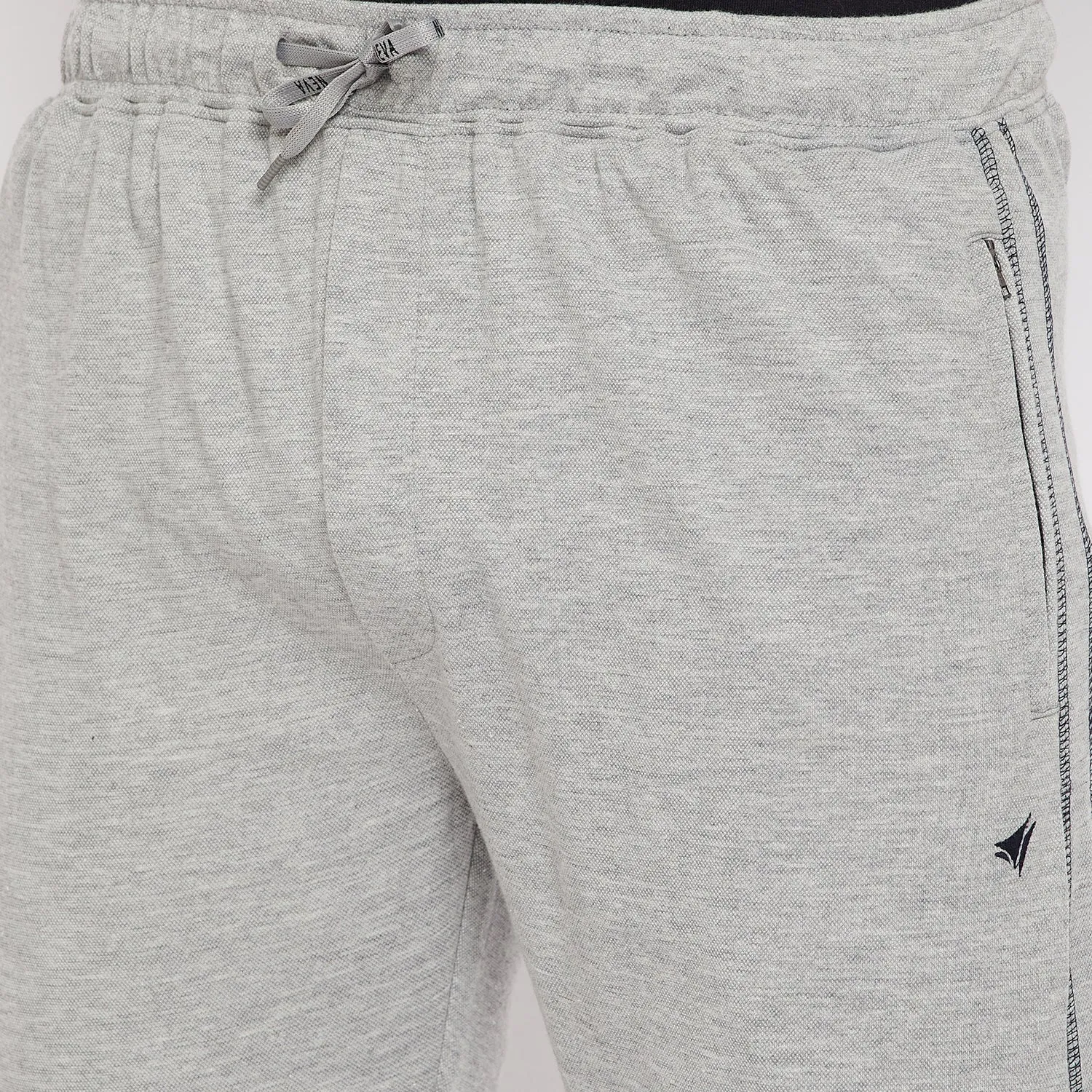 Neva Men's Track Pant in Solid Pattern Side pockets - Milange Grey