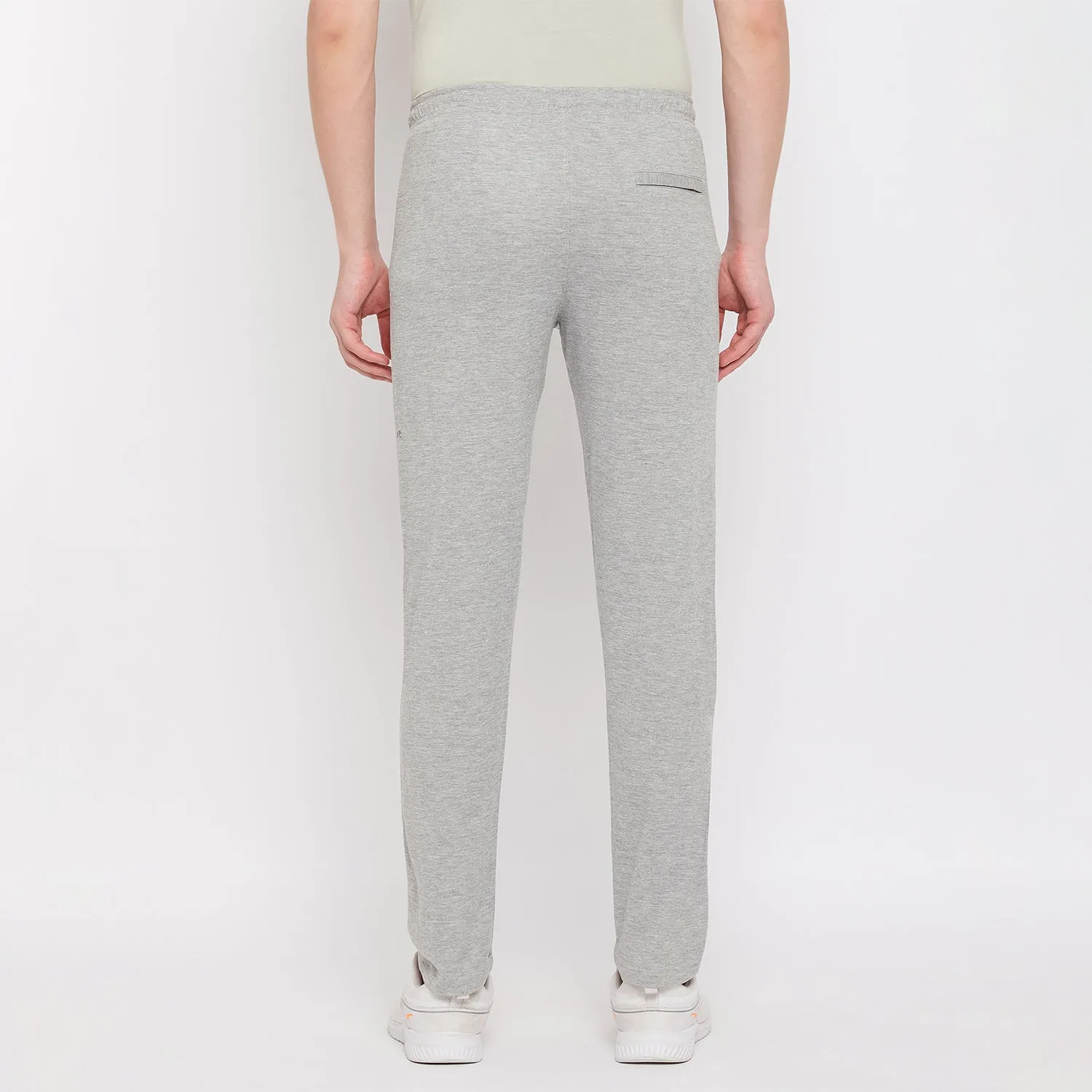 Neva Men's Track Pant in Solid Pattern Side pockets - Milange Grey