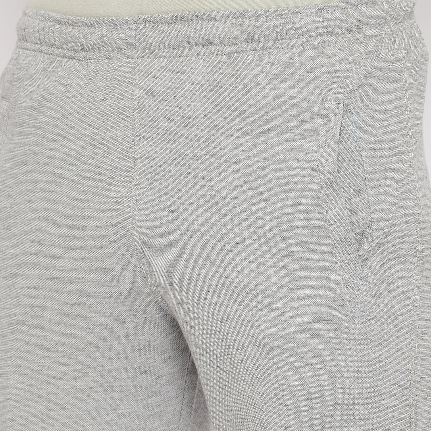 Neva Men's Track Pant in Solid Pattern Side pockets - Milange Grey