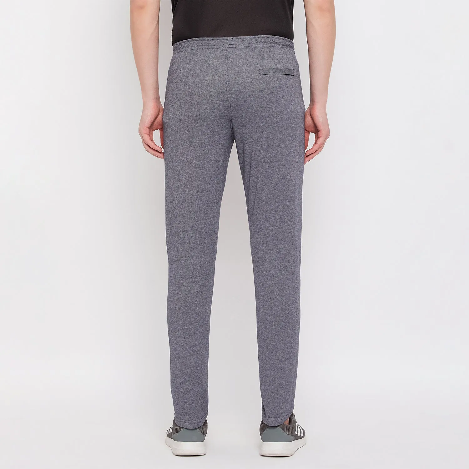 Neva Men's Track Pant in Solid Pattern Side pockets - Navy Milange