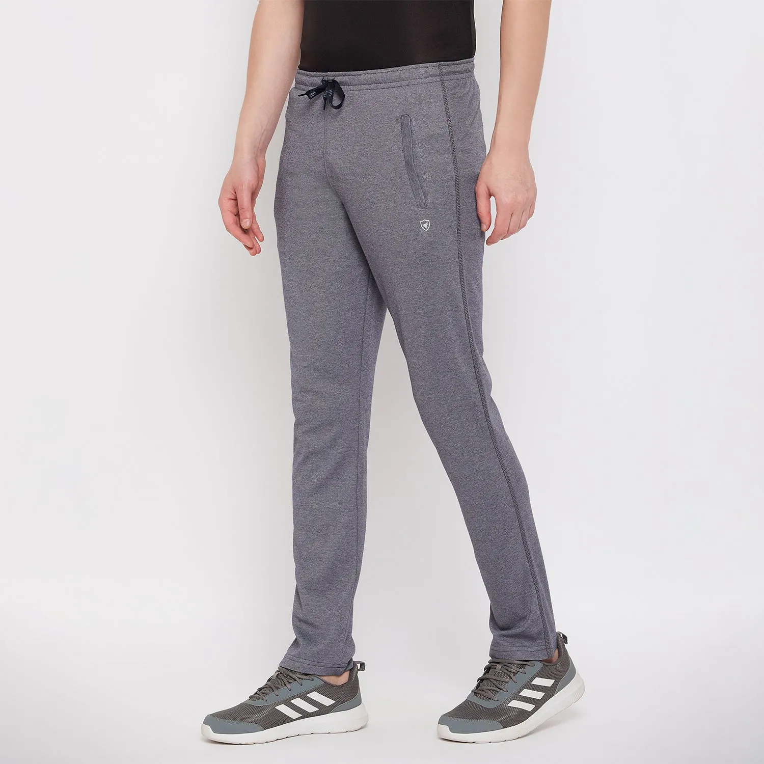 Neva Men's Track Pant in Solid Pattern Side pockets - Navy Milange
