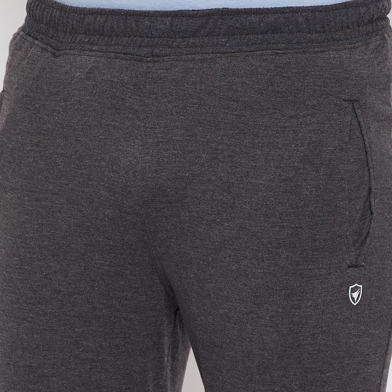 Neva Men's Track Pant in Solid Pattern Side pockets one side zipper - Anthra