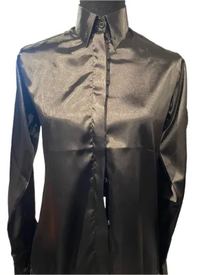 New, MTC Black Silk Shirt