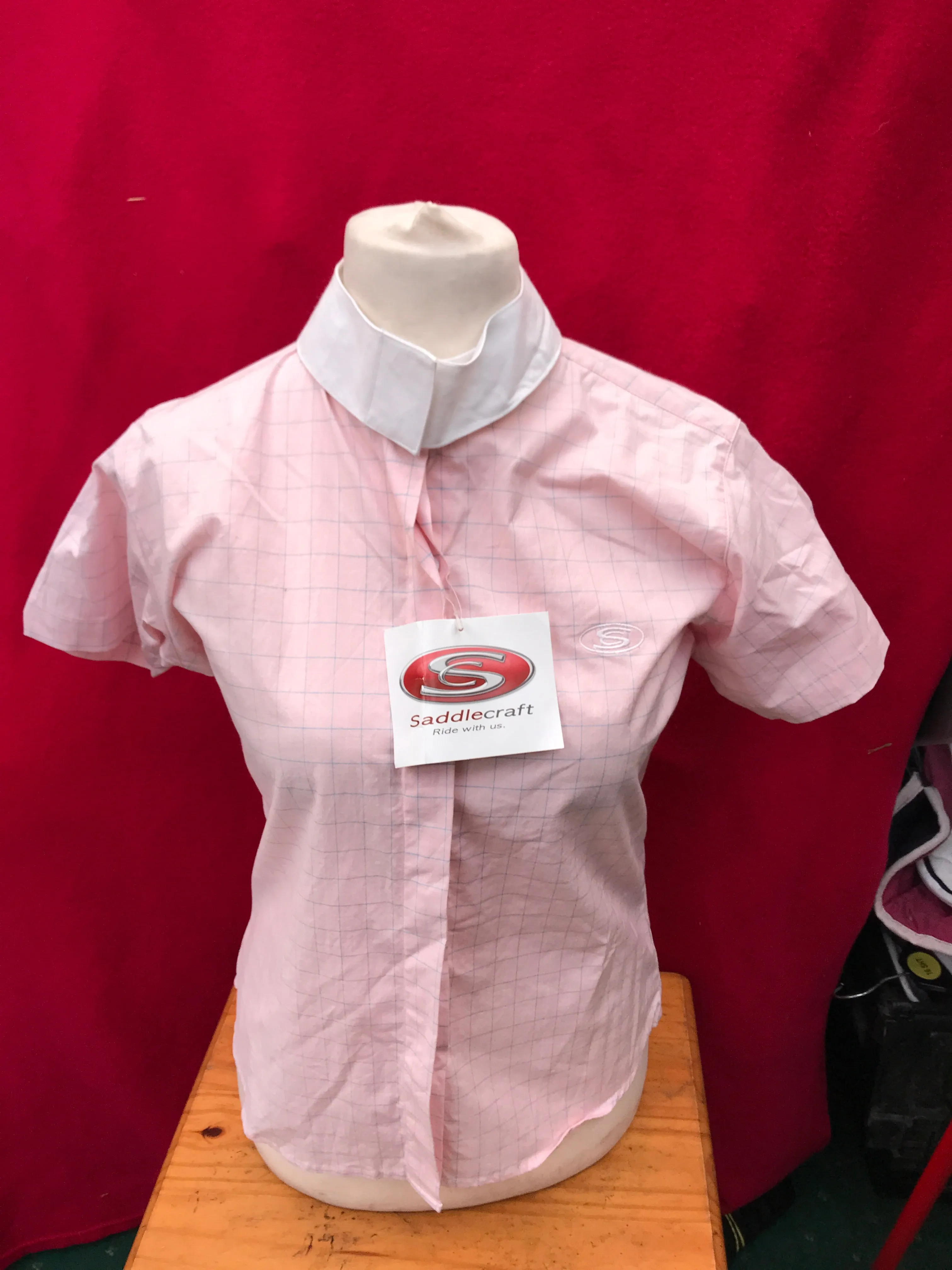 new pink saddle craft shirt size: large (FREE POSTAGE)