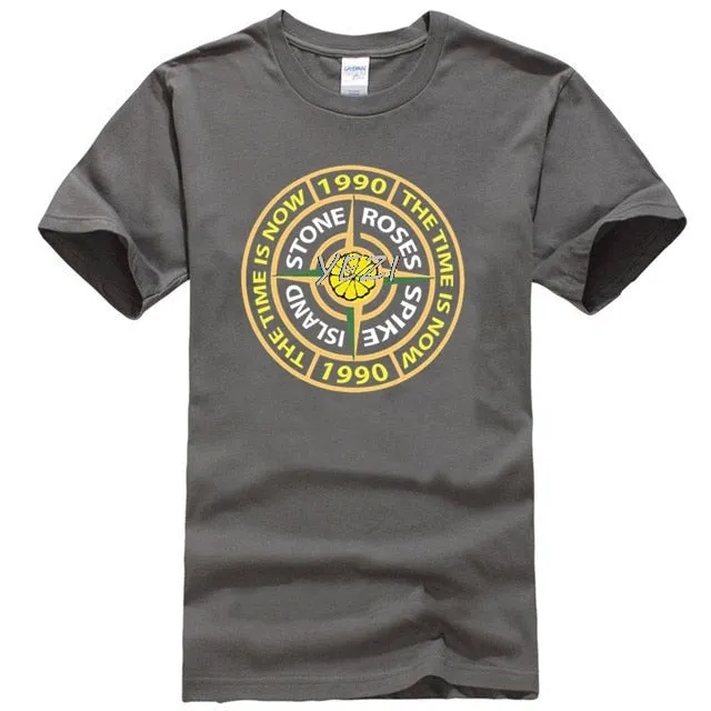 new popular fashion men's t-shirt the stone roses spike island t-shirt-indie music tee men's punk t-shirt