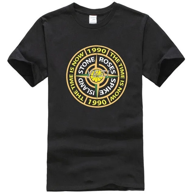 new popular fashion men's t-shirt the stone roses spike island t-shirt-indie music tee men's punk t-shirt