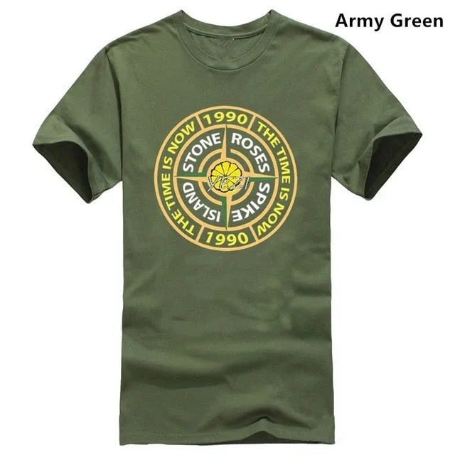 new popular fashion men's t-shirt the stone roses spike island t-shirt-indie music tee men's punk t-shirt