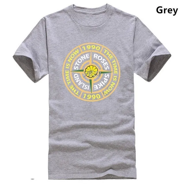 new popular fashion men's t-shirt the stone roses spike island t-shirt-indie music tee men's punk t-shirt