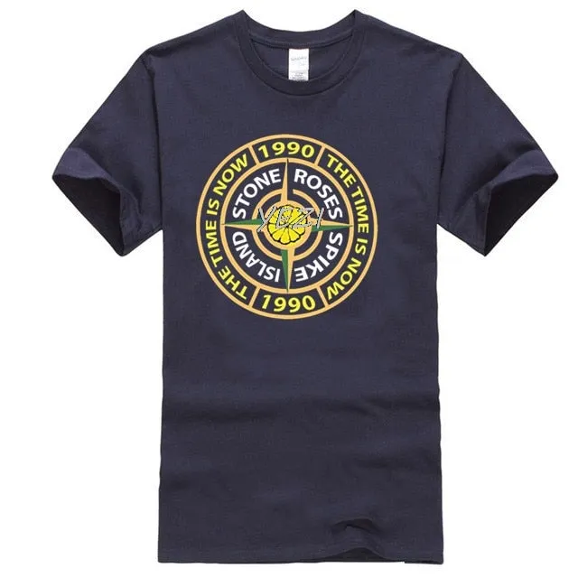 new popular fashion men's t-shirt the stone roses spike island t-shirt-indie music tee men's punk t-shirt