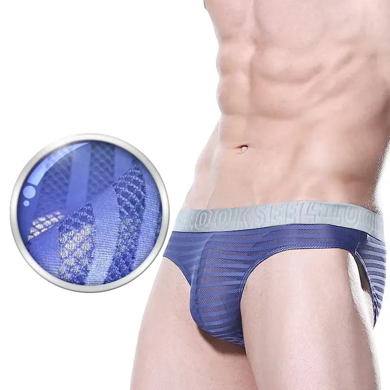 Newest Mesh Style Superior Ice Silk Cool Men's Briefs