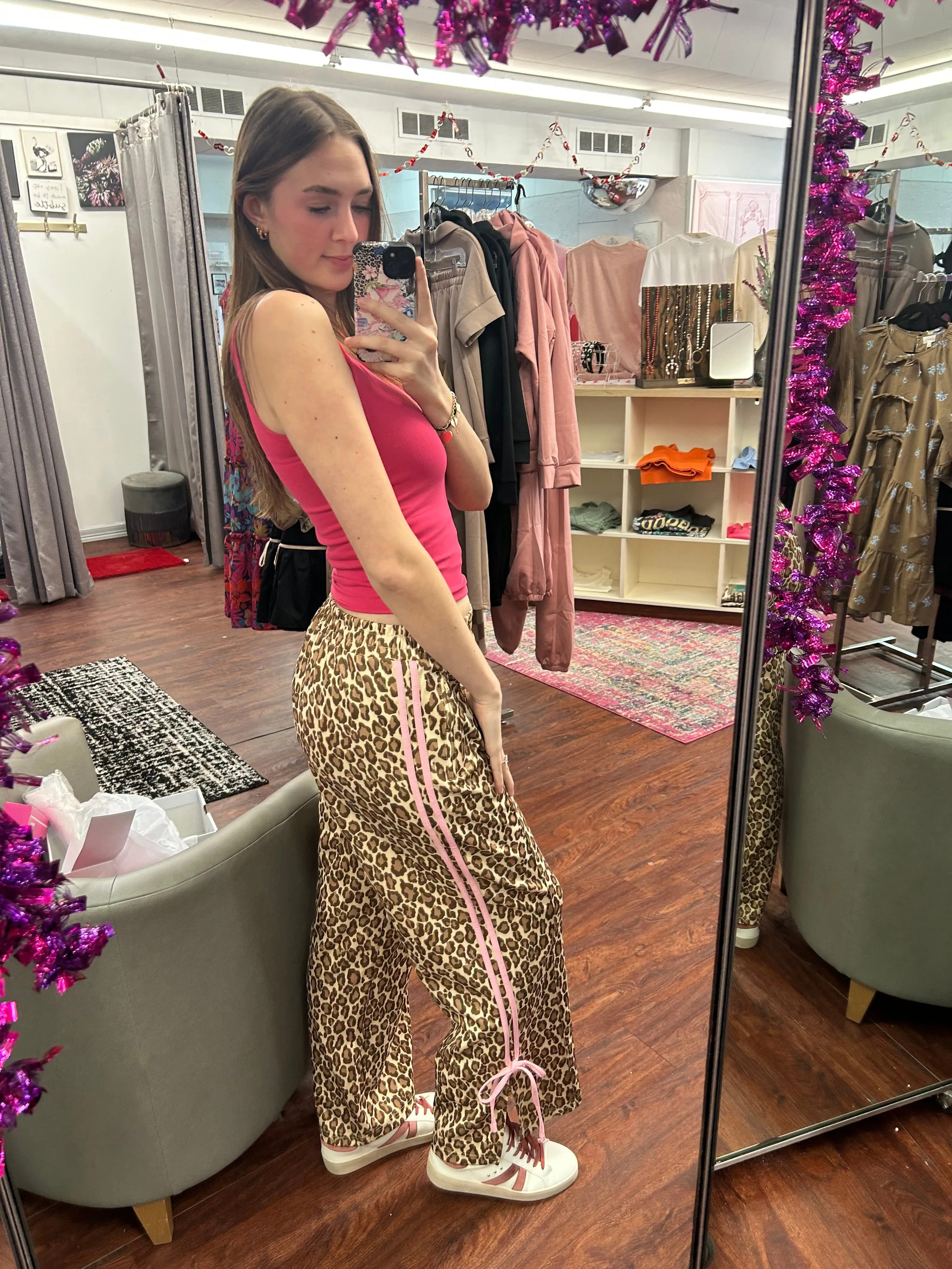 No Time for Games Pants: Leopard/Pink