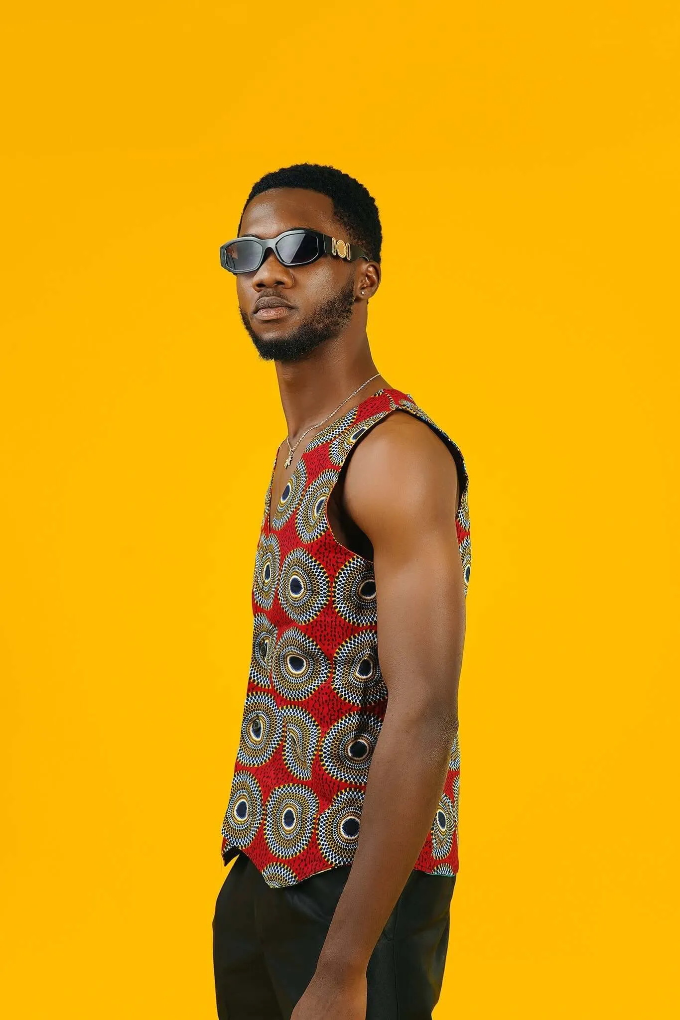 Nsubra African Print Reversible Waistcoat