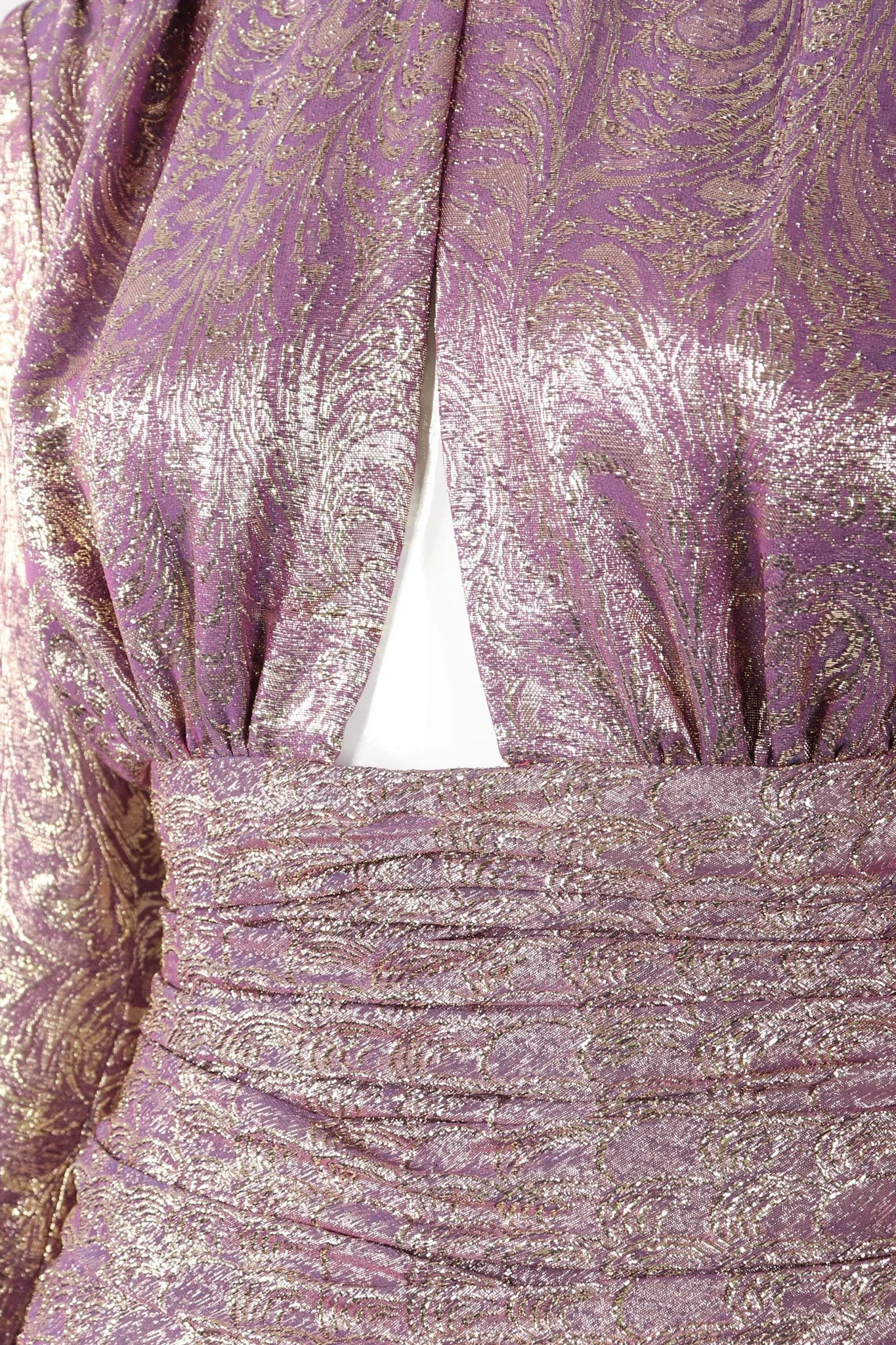 Old Hollywood Golden Brocade Dress