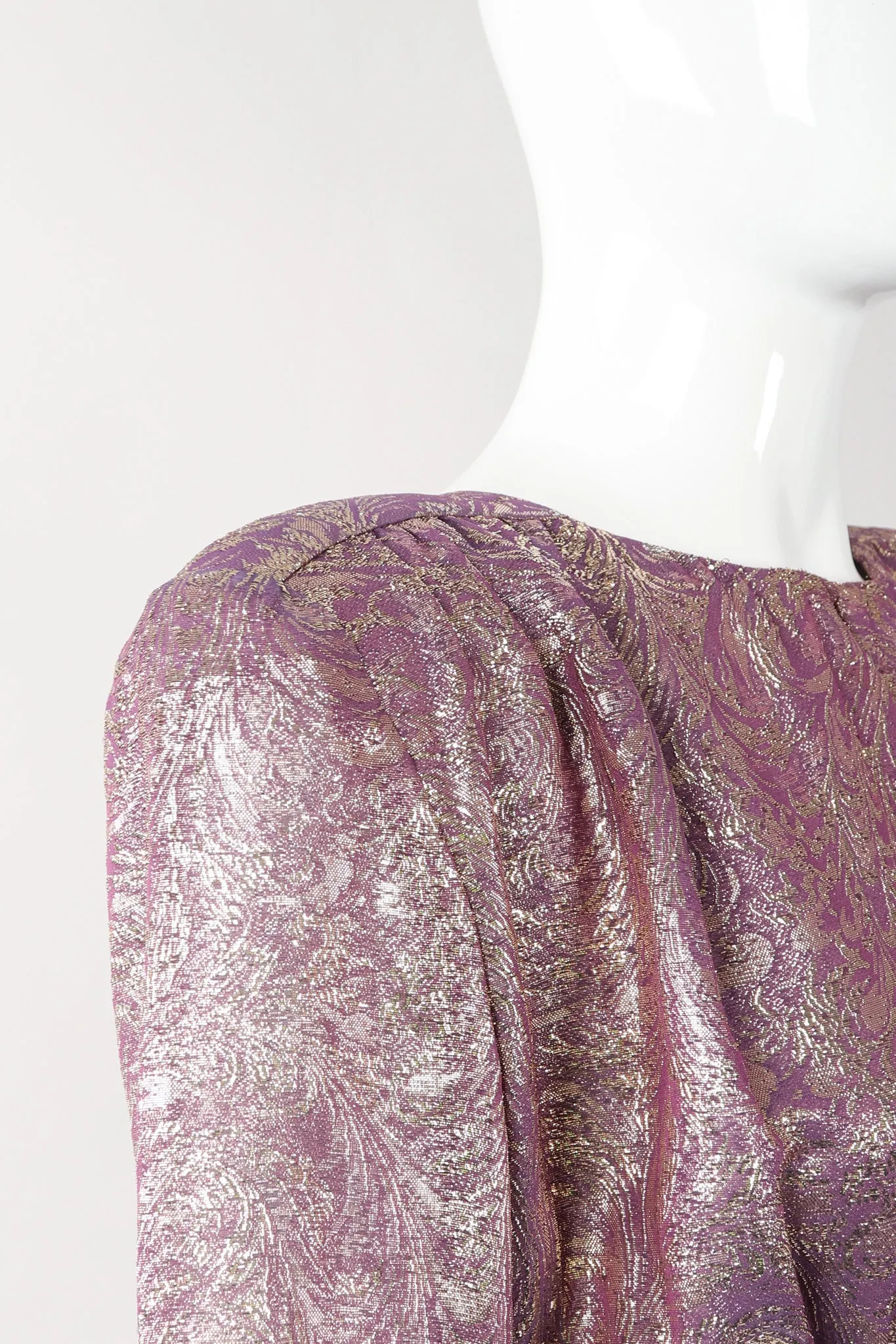 Old Hollywood Golden Brocade Dress