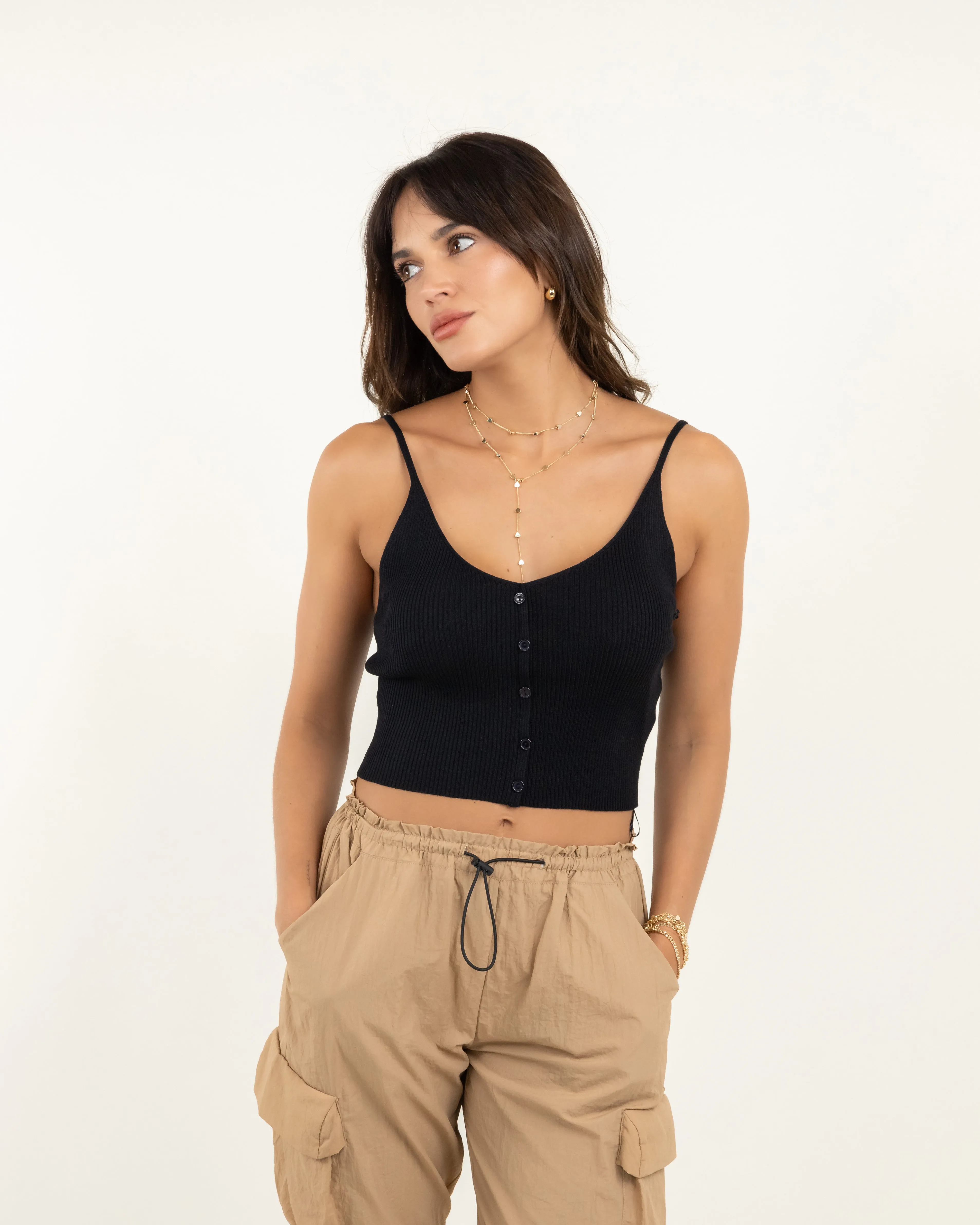 Pantalón stopper cargo khaki ajustable