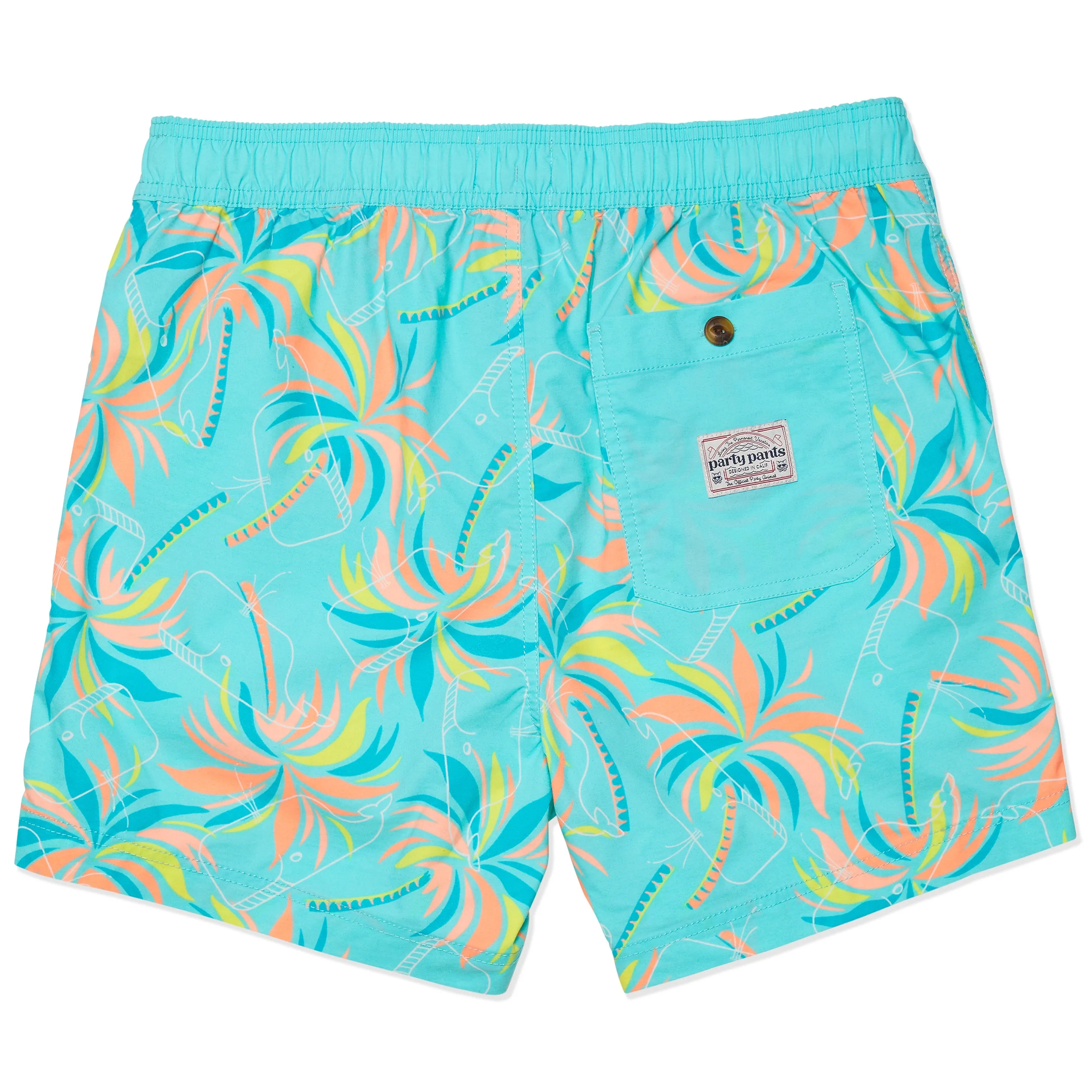 Part Pants Tropical Moby Short - Aroba Blue
