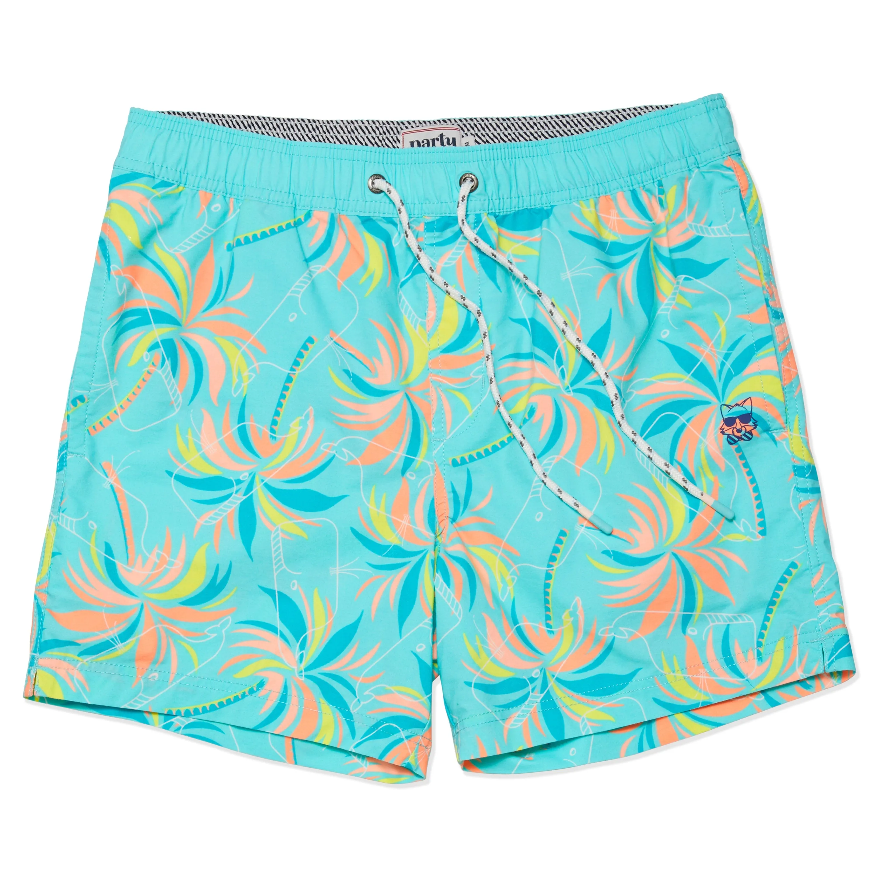 Part Pants Tropical Moby Short - Aroba Blue