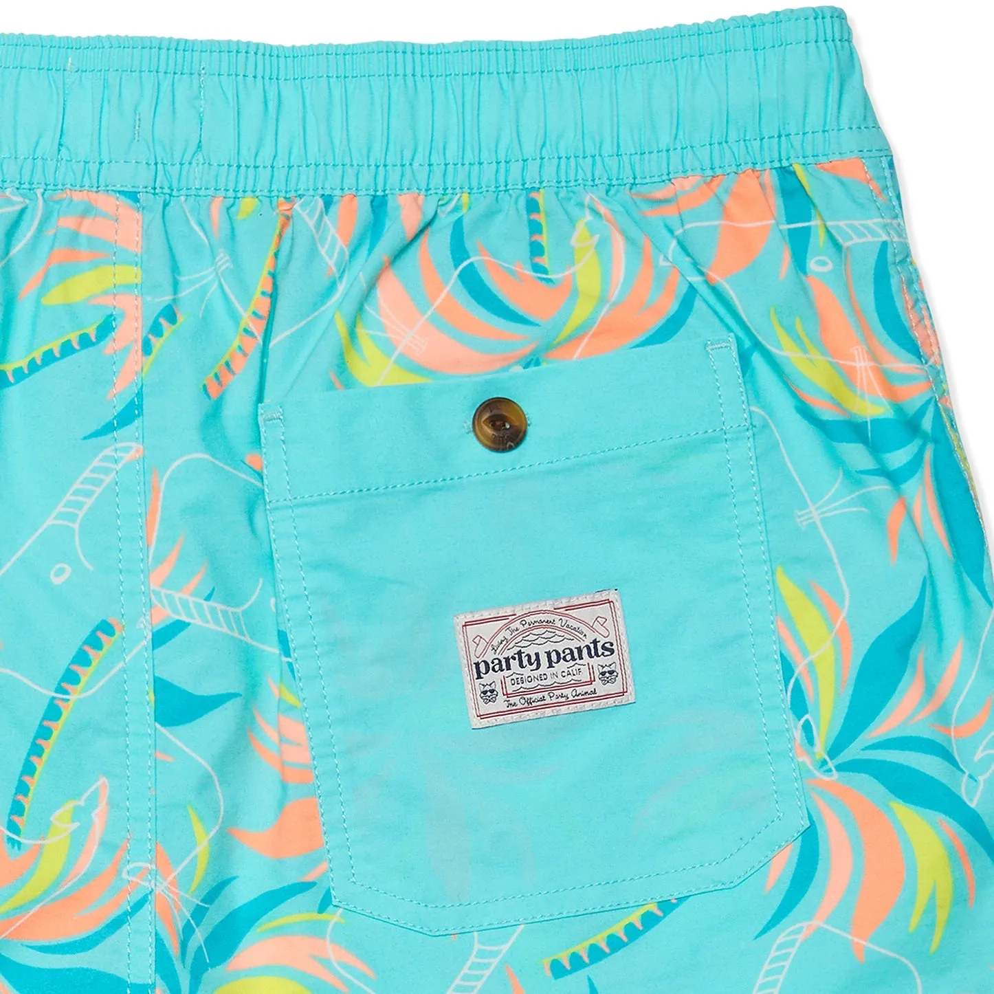 Part Pants Tropical Moby Short - Aroba Blue