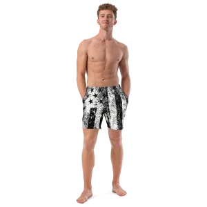 Patriot Distressed Flag Men's Swim Trunks