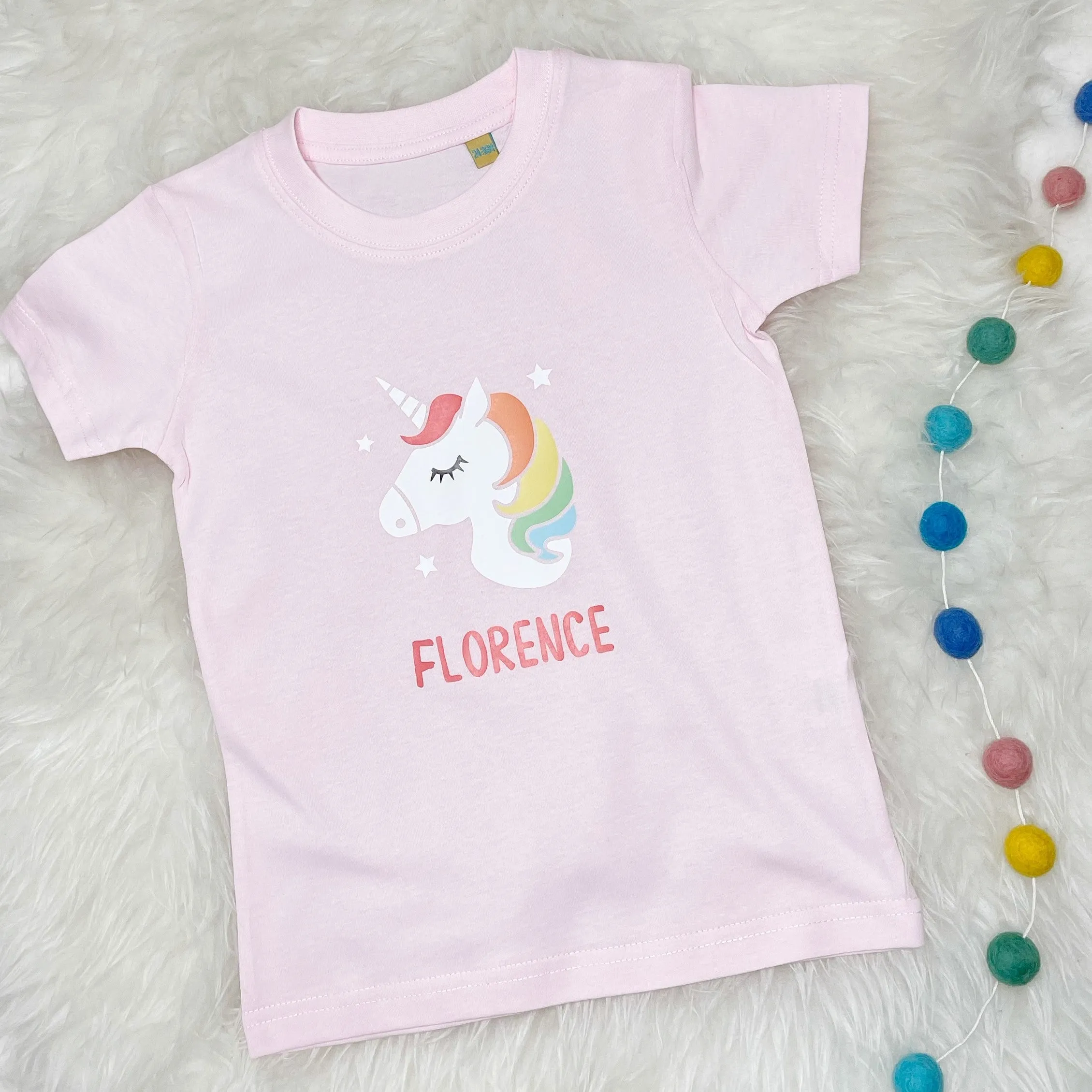 Personalised Unicorn Rainbow T Shirt