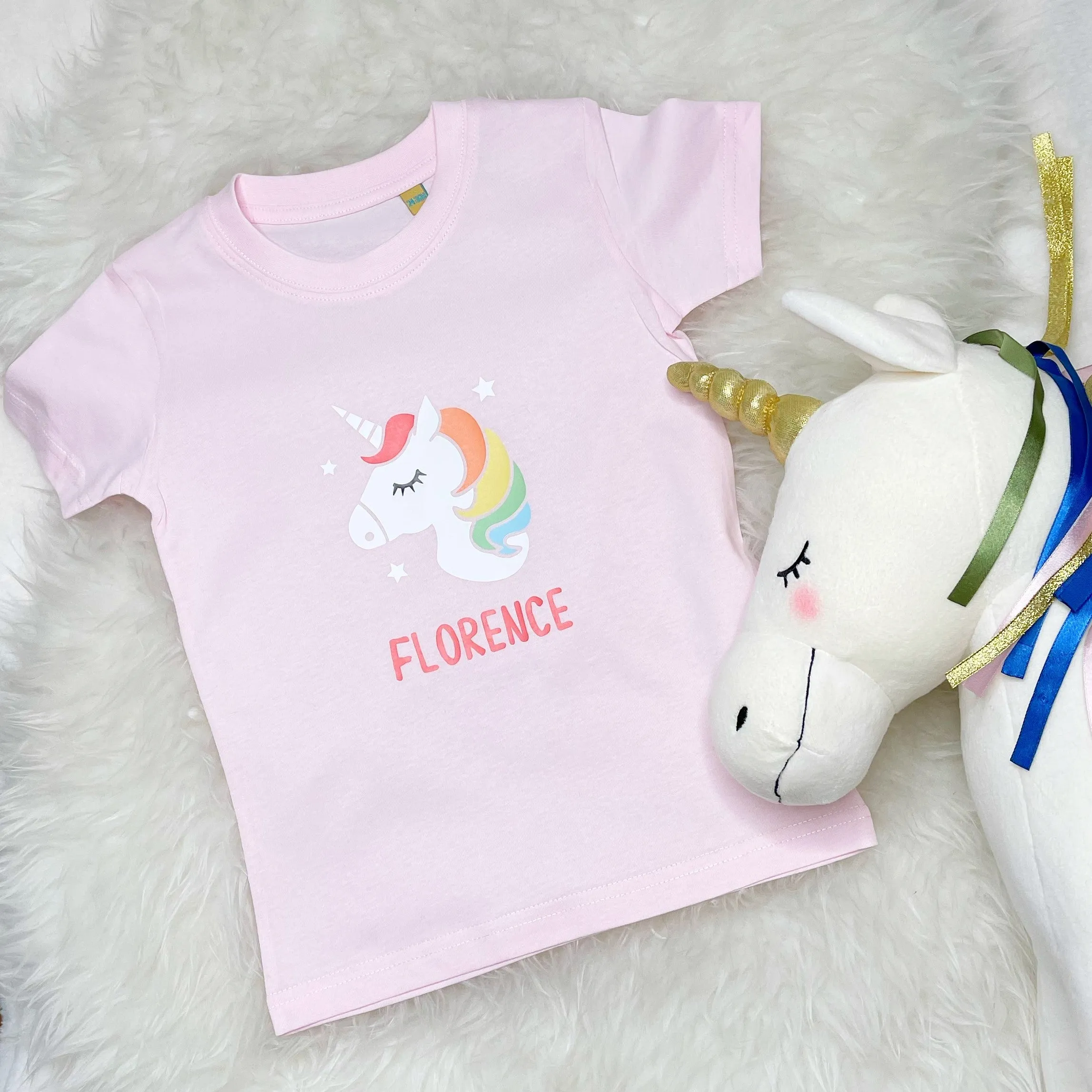 Personalised Unicorn Rainbow T Shirt