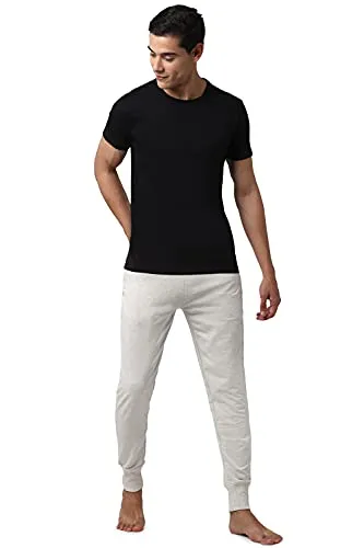 Peter England Men's Regular Track Pants (PETPNTEM3218505_Grey_XL)