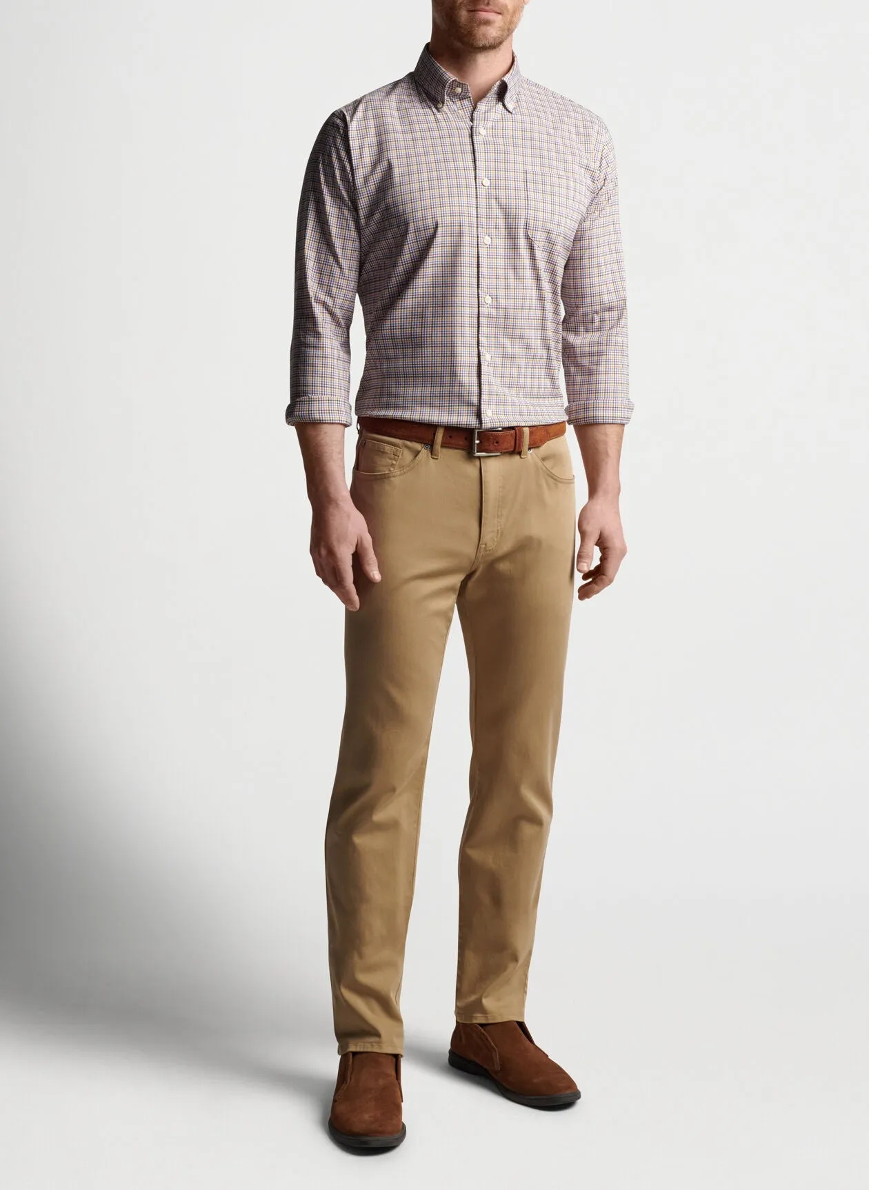 PETER MILLAR ULTIMATE SATEEN FIVE POCKET PANT - KHAKI