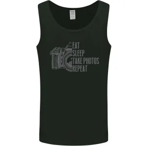 Photography Eat Sleep Photos Photographer Mens Vest Tank Top