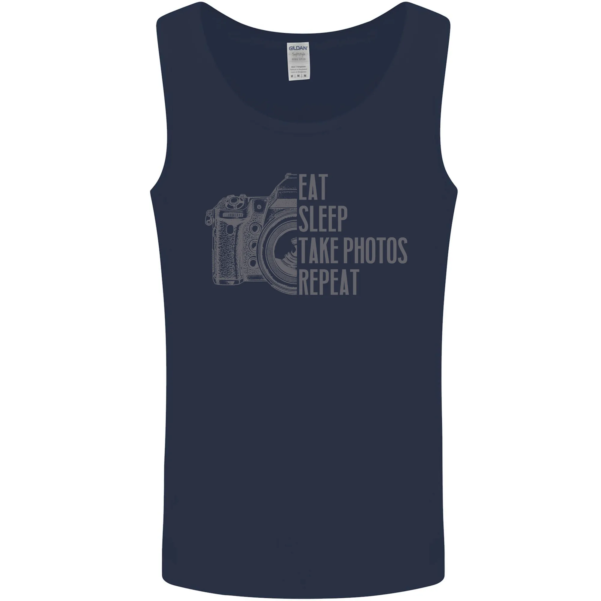 Photography Eat Sleep Photos Photographer Mens Vest Tank Top