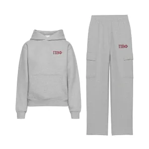 Pi Beta Phi Fave Fit Fleece Cargo Hoodie Set