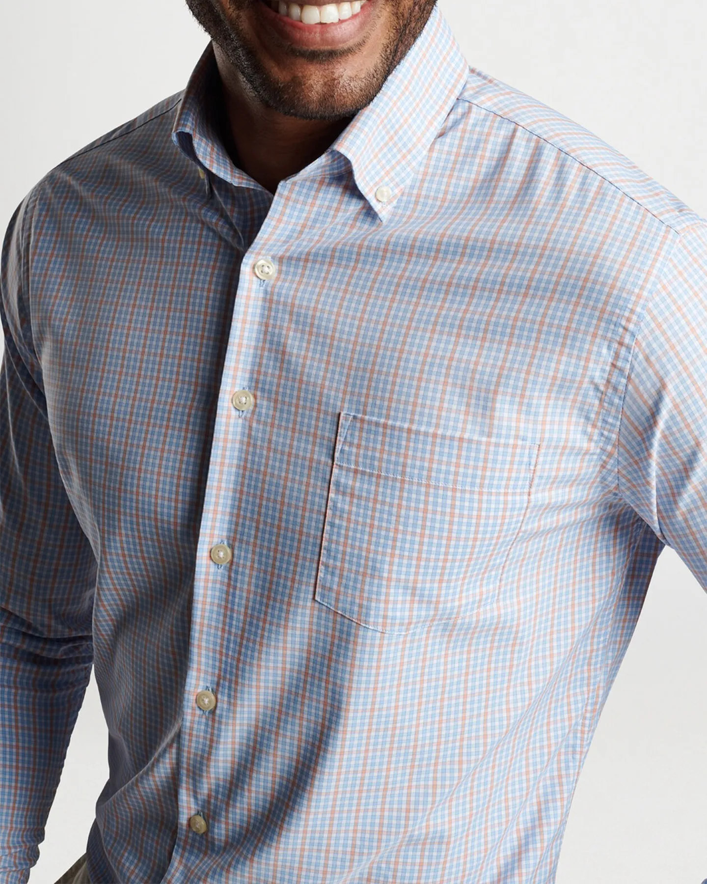 POLK PERFORMANCE TWILL SHIRT - COTTAGE BLUE