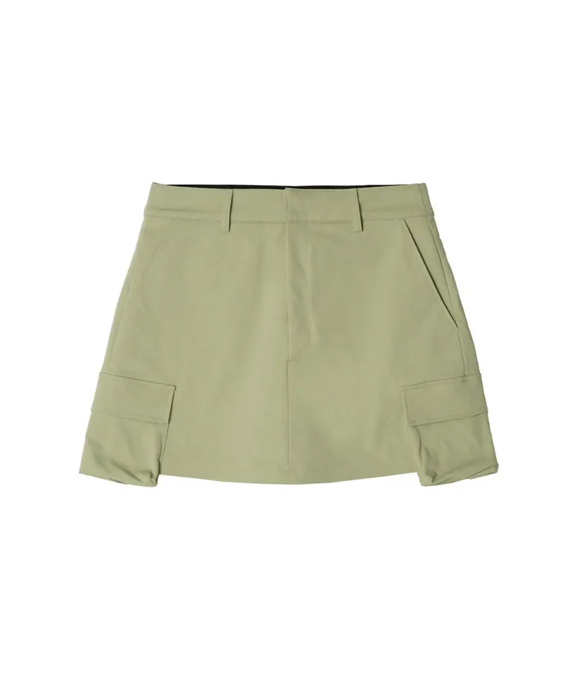 POSHERD Cargo Pocket Skort  - Light Khaki