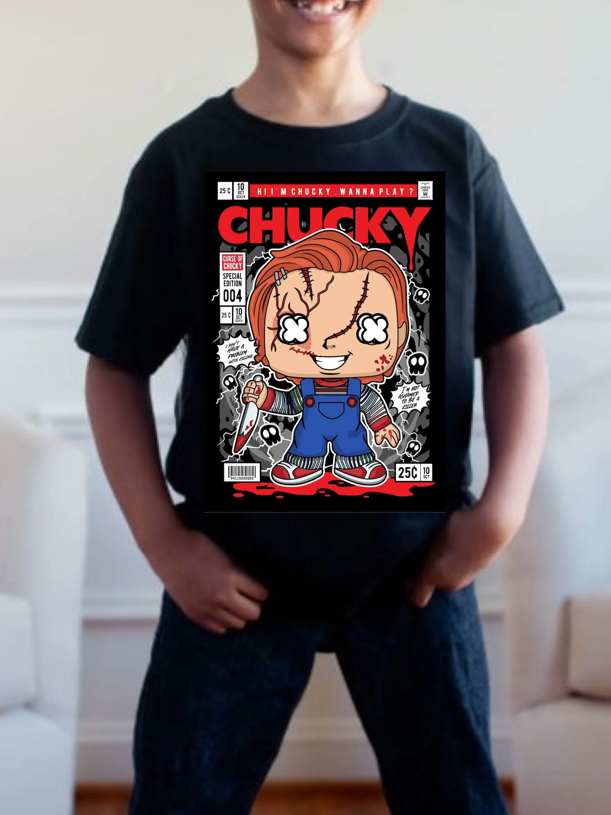 Pre order CHUCKY POP tee (tee as pictured ) 1.5 week -2 week Tat
