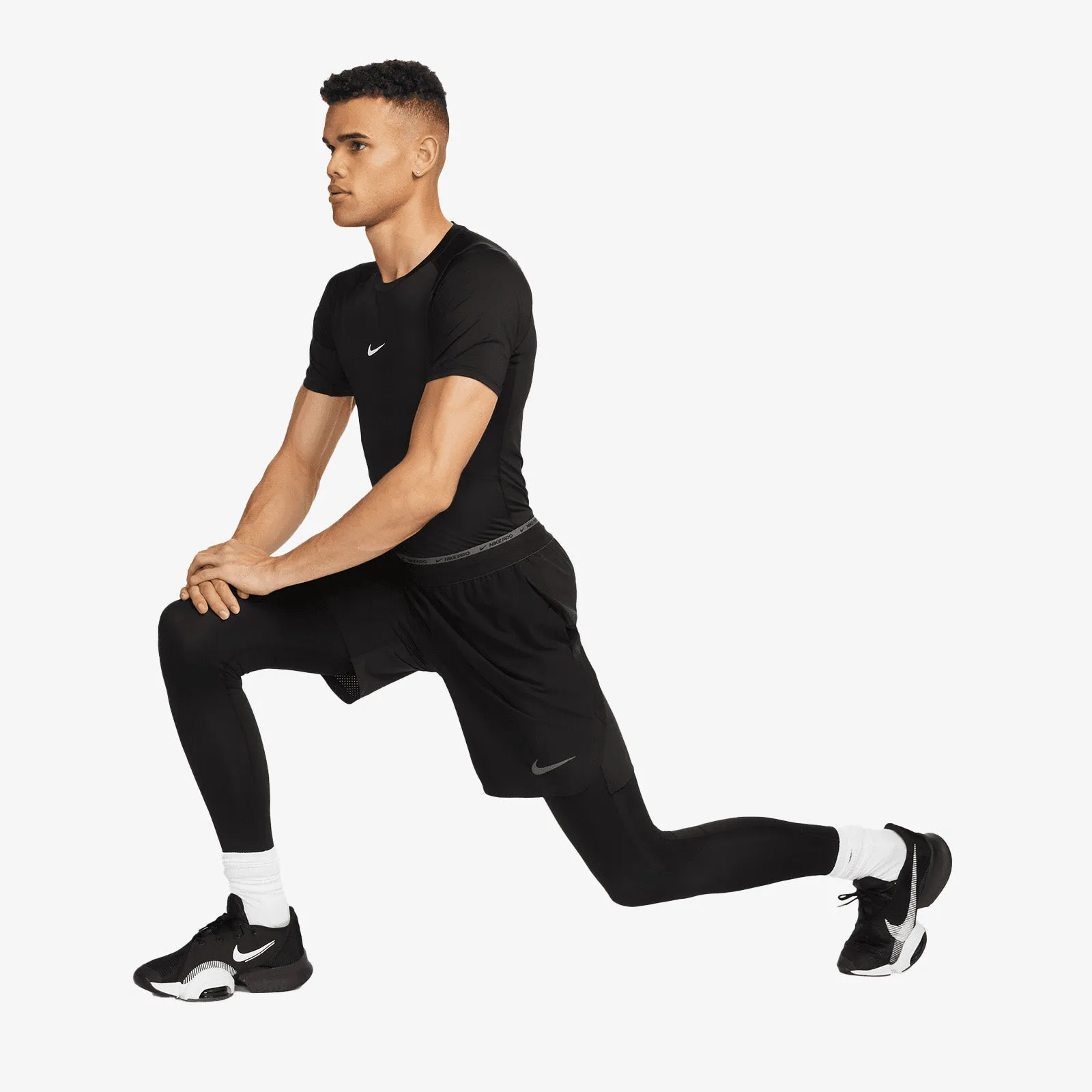 Pro Dri-FIT Tight Compression T-Shirt - Black/White