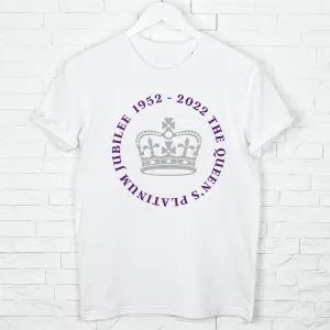 Queen's Platinum Jubilee Silver Crown Adult T Shirt