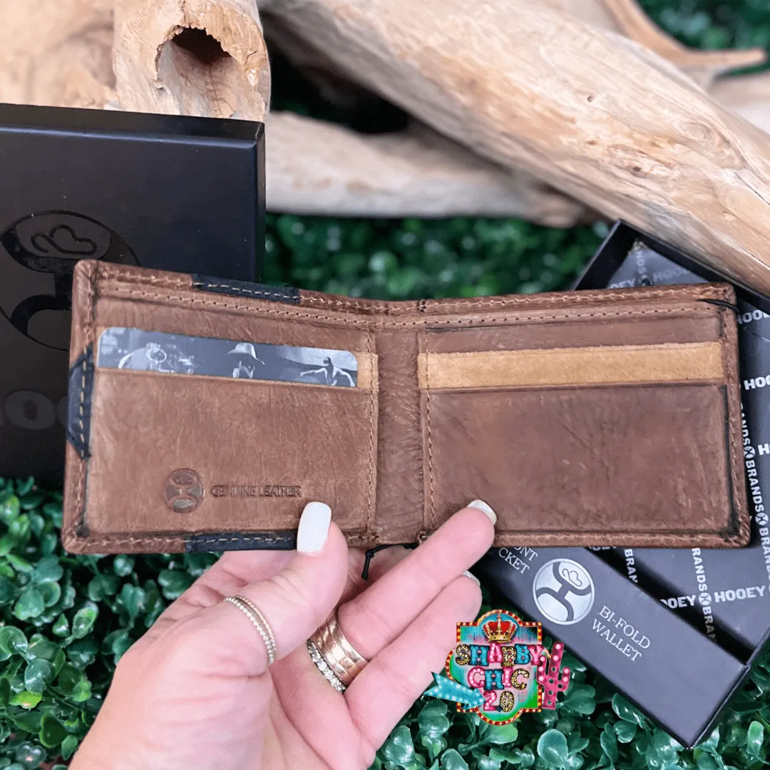 "KAI" BROWN/BLACK & TAN PATCHWORK FRONT POCKET BIFOLD WALLET