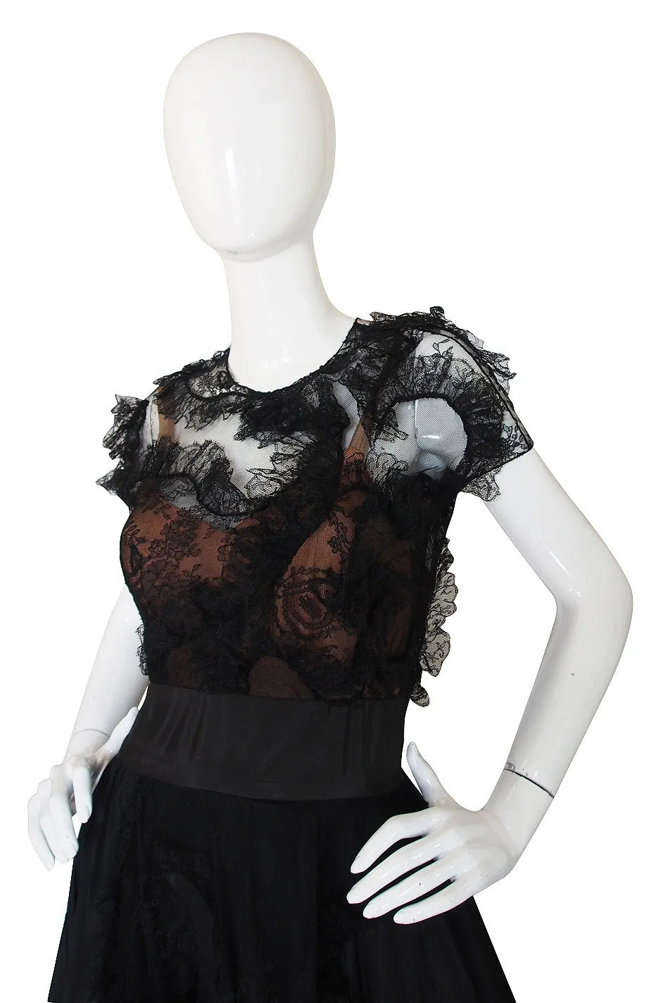 Rare 1942 "It's Not True" Adrian Silk & Lace Gown
