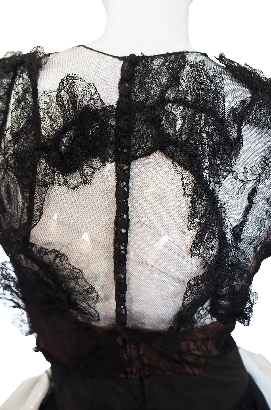 Rare 1942 "It's Not True" Adrian Silk & Lace Gown