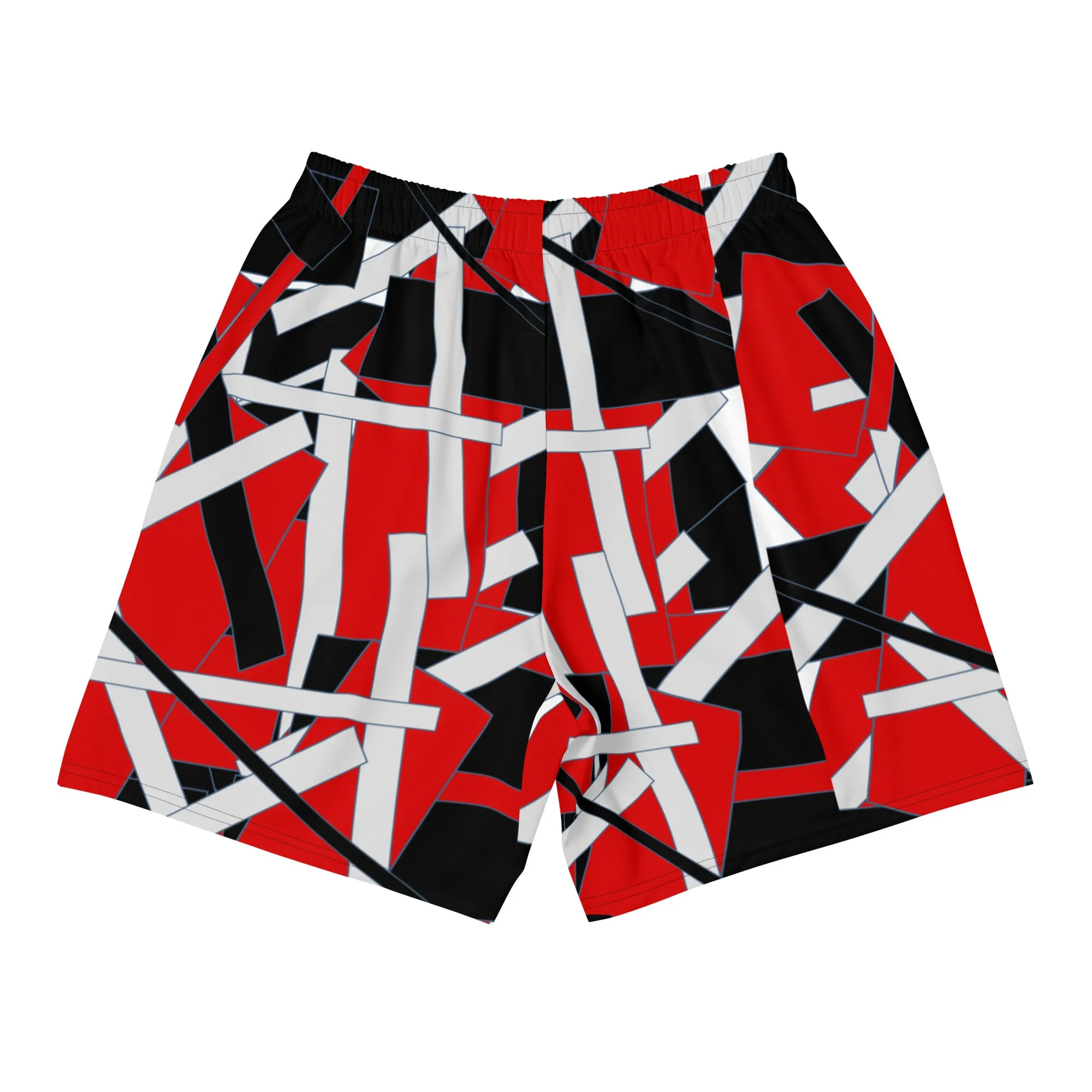 Red Geometric Men's Athletic Shorts