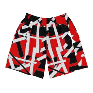 Red Geometric Men's Athletic Shorts