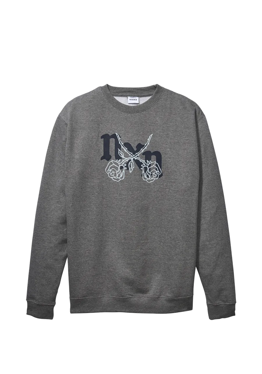 Rosas Crew Sweatshirt - Dark Heather Gray / Gray