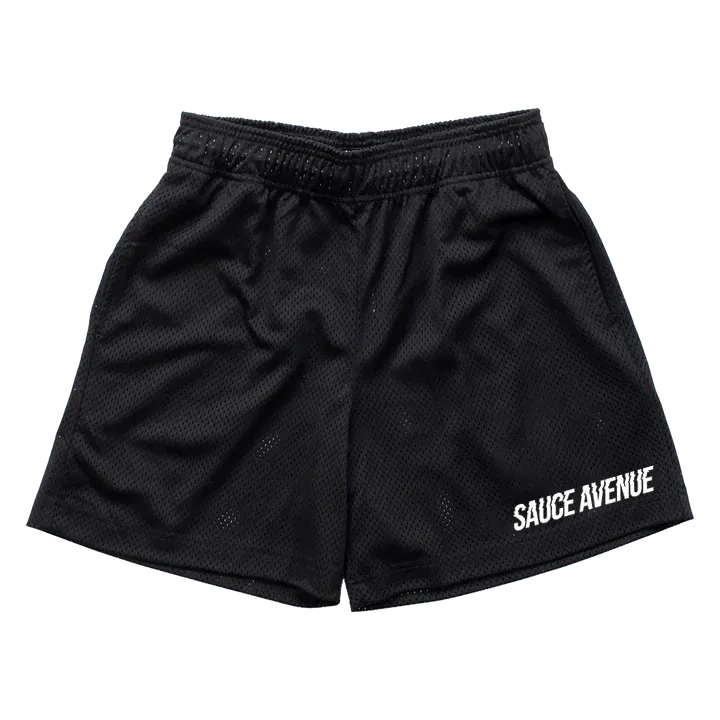 SA (WH) | Black Mesh Shorts