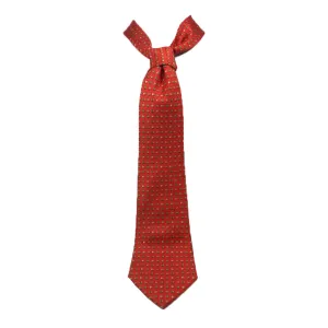 SALVATORE FERRAGAMO Orange Men's Silk Tie with Beach Ball Print