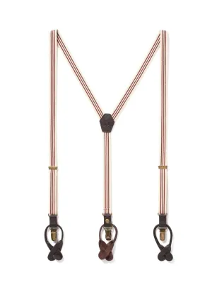 Sand and Fire - Burgundy & Khaki Suspenders