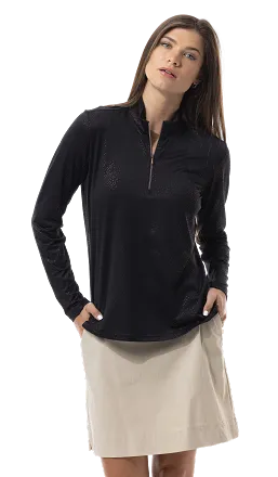 SanSoleil  SolShine  Long Sleeve  Mock -Confetti Black/ Copper