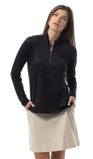 SanSoleil  SolShine  Long Sleeve  Mock -Confetti Black/ Copper